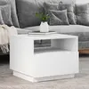 Image de vidaXL Table basse avec lampes LED blanc 50x49x40 cm
