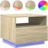 Image de vidaXL Table basse avec lampes LED Chêne Sonoma 50x49x40 cm