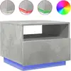 Image de vidaXL Table basse avec lampes LED gris béton 50x49x40 cm