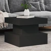 Image de vidaXL Table basse avec lampes LED Noir 50x50x40 cm