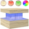 Image de vidaXL Table basse avec lampes LED Chêne Sonoma 50x50x40 cm