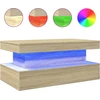 Image de vidaXL Table basse avec lampes LED Chêne Sonoma 90x50x40 cm