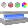 Image de vidaXL Table basse avec lampes LED Gris Sonoma 90x50x40 cm