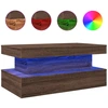 Image de vidaXL Table basse avec lampes LED brun imitation chêne 90x50x40 cm