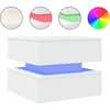 Image de vidaXL Table basse avec lampes LED blanc 50x50x40 cm