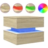Image de vidaXL Table basse avec lampes LED Chêne Sonoma 50x50x40 cm
