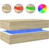 Image de vidaXL Table basse avec lampes LED Chêne Sonoma 90x50x40 cm