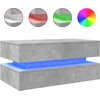 Image de vidaXL Table basse avec lampes LED gris béton 90x50x40 cm