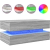 Image de vidaXL Table basse avec lampes LED Gris Sonoma 90x50x40 cm