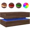 Image de Table basse avec lampes LED aspect chêne brun 90x50x40 cm