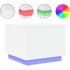 Image de vidaXL Table basse avec lampes LED blanc 50x50x40 cm