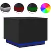 Image de vidaXL Table basse avec lampes LED Noir 50x50x40 cm