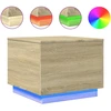 Image de vidaXL Table basse avec lampes LED Chêne Sonoma 50x50x40 cm
