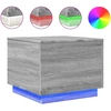 Image de vidaXL Table basse avec lampes LED Gris Sonoma 50x50x40 cm