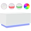 Image de vidaXL Table basse avec lampes LED blanc 90x50x40 cm