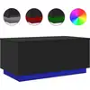 Image de vidaXL Table basse avec lampes LED Noir 90x50x40 cm