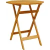 Image de vidaXL Table de jardin pliante Ø70x75 cm Bois massif Acacia