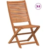 Image de vidaXL Chaises de jardin 4 pcs. Pliable Bois massif Acacia