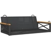 Image de vidaXL Banc suspendu noir 109x62x40 cm Poly rotin