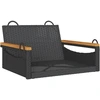 Image de vidaXL Fauteuil suspendu Noir 63x62x40 cm Poly rotin