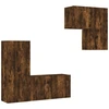 Image de vidaXL Meuble-paroi 4 pièces chêne fumé bois composite