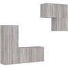 Image de meuble-paroi 4 pièces gris Sonoma Matériau dérivé du bois