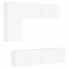 Image de meuble-paroi 5 pièces blanc en bois composite