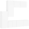 Image de vidaXL Meuble-paroi 5 pièces blanc en bois composite