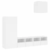 Image de vidaXL Meuble-paroi 4 pièces blanc en bois composite