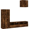 Image de vidaXL Meuble-paroi 4 pièces chêne fumé bois composite