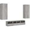 Image de vidaXL Meuble-paroi 5 pièces Gris Sonoma Bois composite