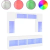 Image de meuble TV 6 pièces avec éclairage LED Blanc