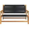 Image de vidaXL Mobilier de jardin Noir 122 x 78 x 73 cm Bois massif d'acacia
