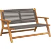 Image de vidaXL Mobilier de jardin Gris 122 x 76 x 73 cm Bois massif d'acacia