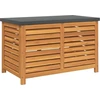 Image de vidaXL Coffre de jardin 90x48x55 cm en bois massif d'eucalyptus