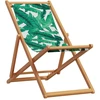 Image de vidaXL Chaise de plage Pliable Feuille Bois Massif Eucalyptus Tissu