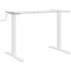 Image de vidaXL Piètement pour bureau assis/debout blanc (94-135)x60x(70-114)cm