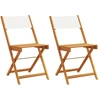 Image de VidaXL 367681, Terrasse, Acacie, Polyester, Crème, Blanc, 110 kg, 410 mm, 525 mm