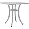 Image de vidaXL Table de jardin blanche 53x53x53 cm fonte d'aluminium