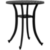 Image de vidaXL Table de jardin noire Ø48x53 cm Fonte d'aluminium