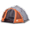 Image de vidaXL Tente de camping dôme 3 personnes Gris et orange Quick Release