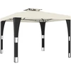 Image de vidaXL Pavillon avec double toit Crème 2,98x2,98 m Acier