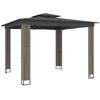 Image de vidaXL Pavillon avec double toit anthracite 2,94x2,94 m acier