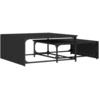 Image de vidaXL Tables gigognes 2 pcs. noir bois composite et métal
