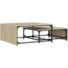 Image de vidaXL Tables gigognes 2 pcs. chêne Sonoma bois composite et métal