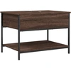 Image de vidaXL Table basse marron imitation chêne 70x50x50 cm bois composite métal