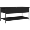 Image de vidaXL Table basse noire 100x50x50 cm bois composite et métal