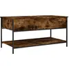 Image de vidaXL Table basse chêne fumé 100x50x50 cm bois composite et métal