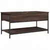 Image de vidaXL Table basse marron imitation chêne 100x50x50 cm bois composite métal