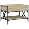 Image de vidaXL Table basse chêne Sonoma 70x50x50 cm bois composite et métal